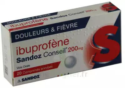 Ibuprofene Sandoz Conseil 200 Mg, Comprimé Enrobé à Bordeaux