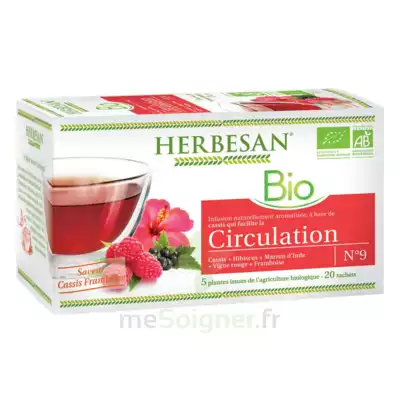 Herbesan Infusion Bio Tisane Circulation élimination 20 Sachets à Bordeaux